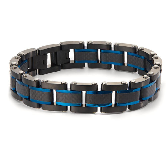 Bracelet Acier inoxydable noir PVD 20-21.5 cm