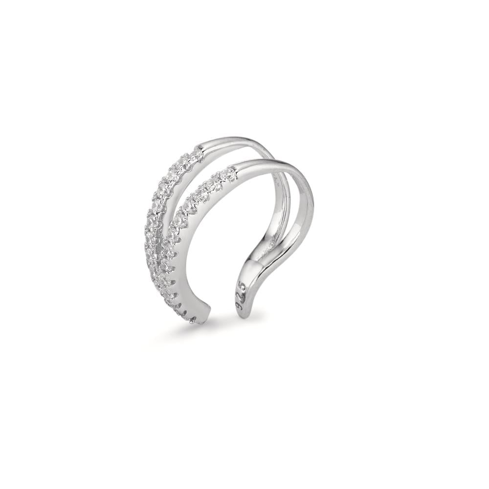 Ear cuff Argent Zircone Rhodié Ø14 mm