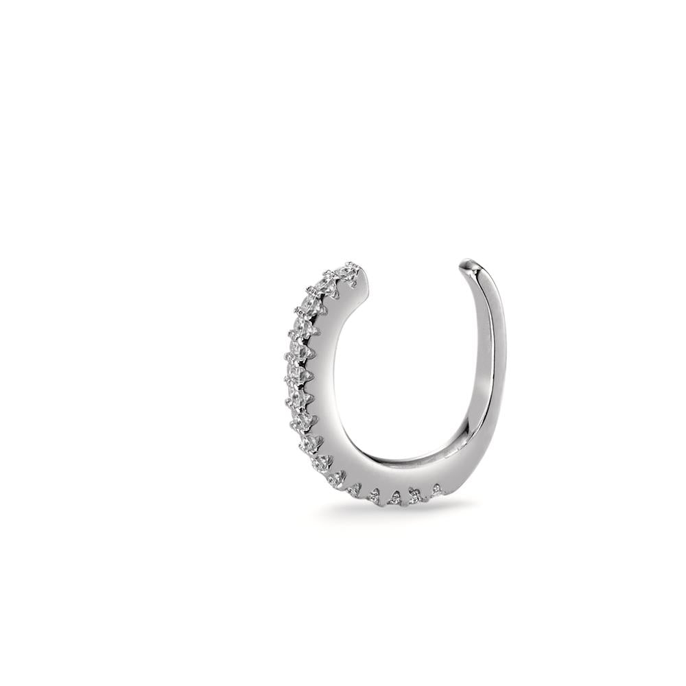 Ear cuff Argent Zircone Rhodié Ø12 mm