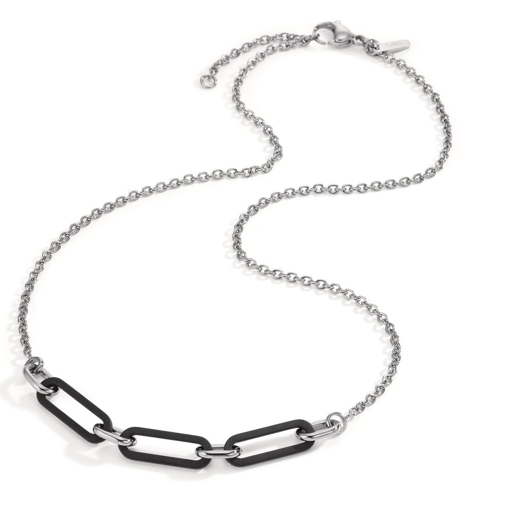 Collier Soho Silver Edelstahl mit Carbon verstellbar