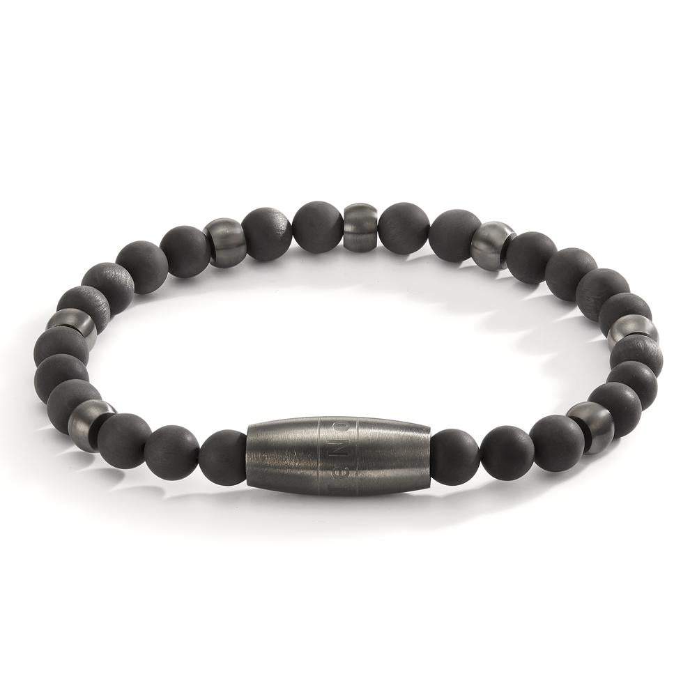 Bracelet Acier inoxydable, Carbone gris PVD 21.5 cm