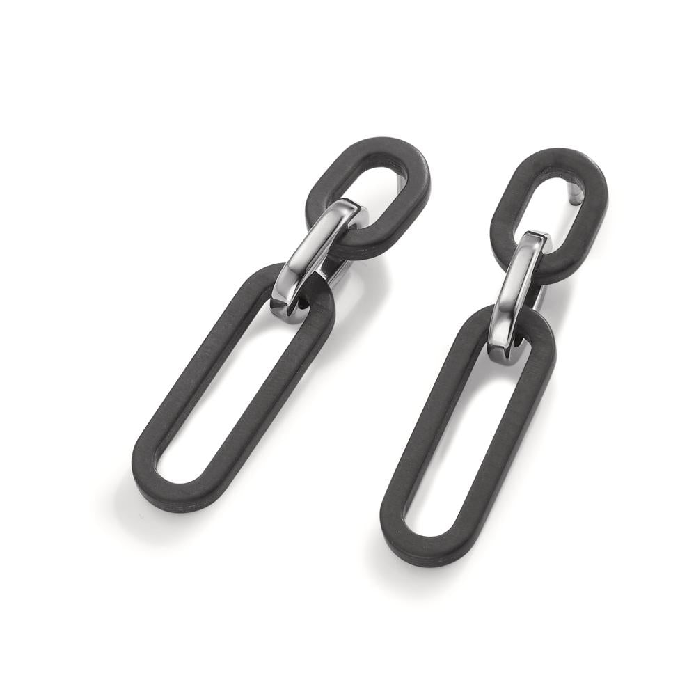 Pendant d'oreilles Acier inoxydable, Carbone noir PVD