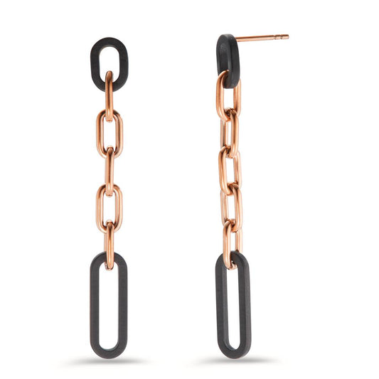 Pendant d'oreilles Acier inoxydable, Carbone rosé PVD