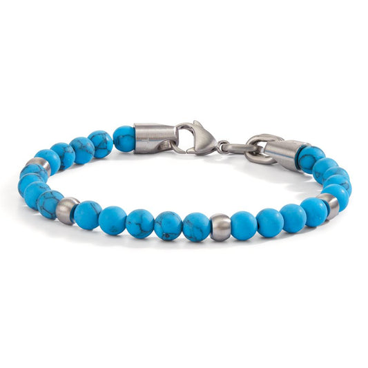 Bracelet Acier inoxydable Turquoise 19 cm Ø6.5 mm