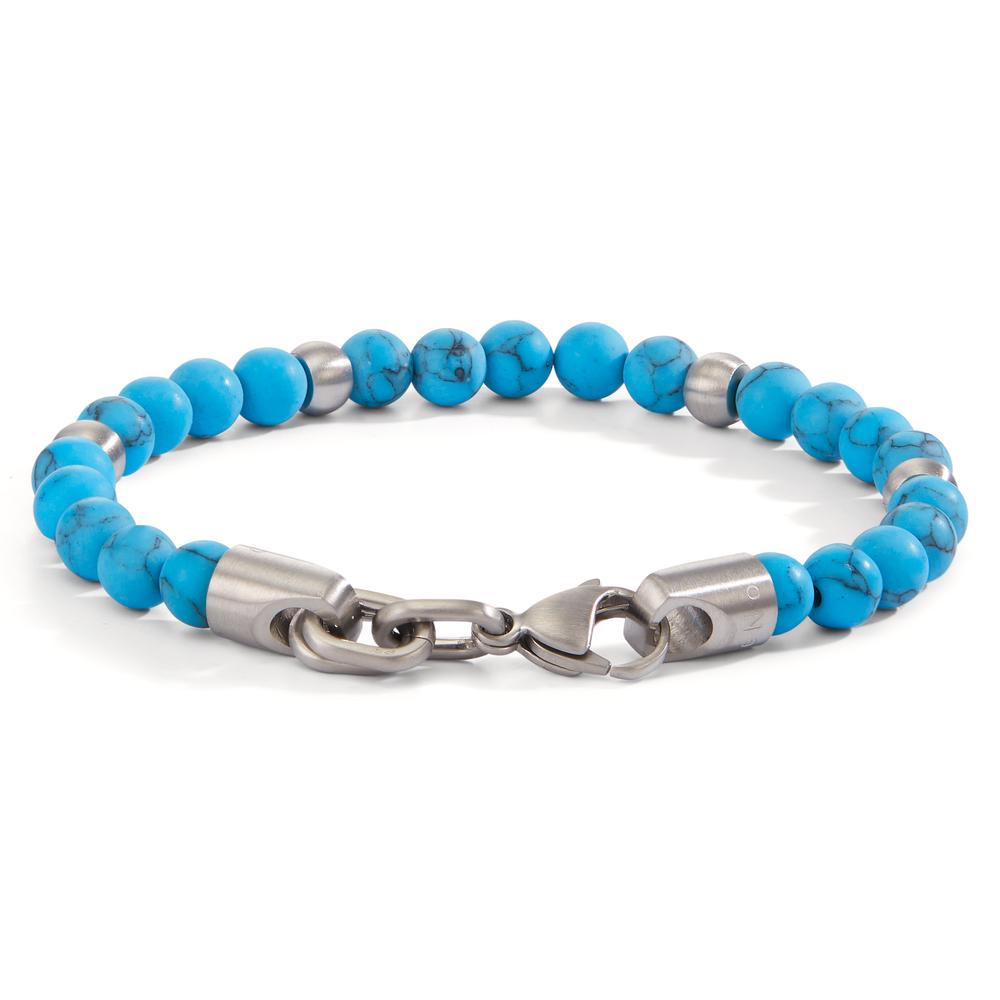 Bracelet Acier inoxydable Turquoise 19 cm Ø6.5 mm