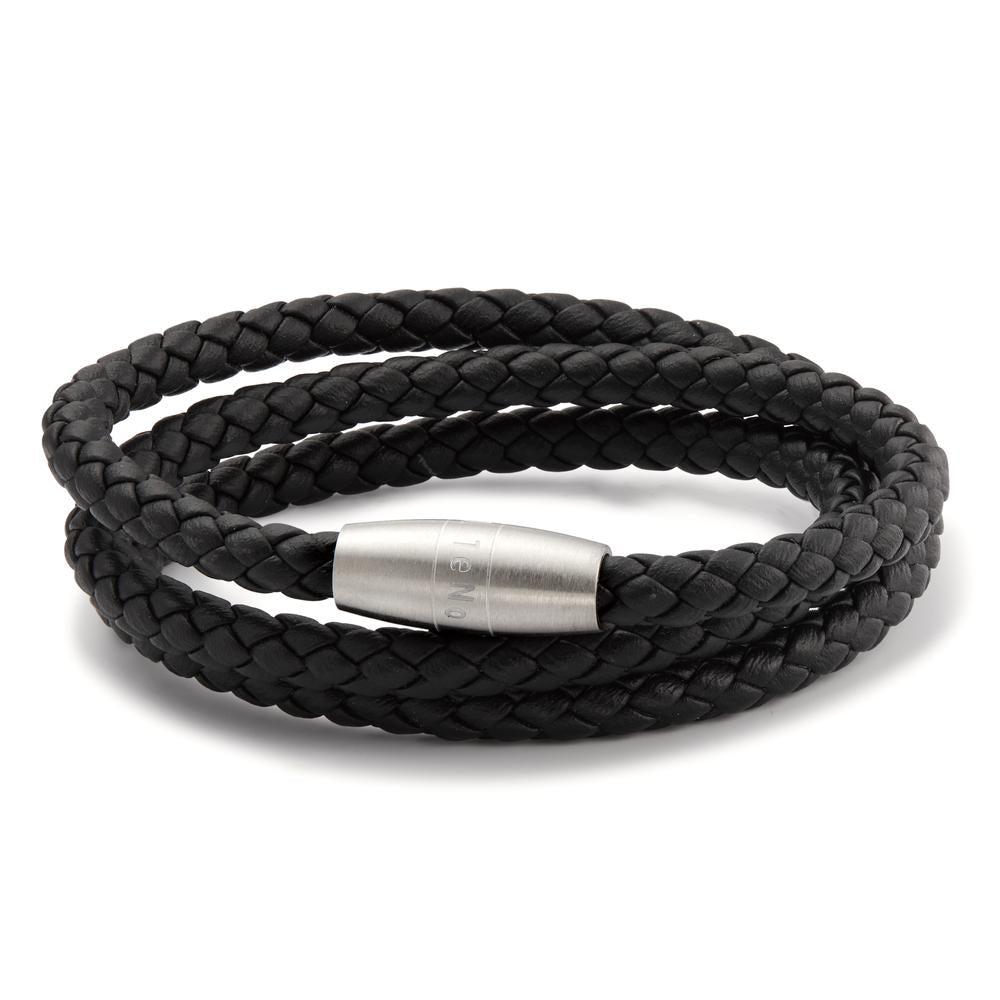 Bracelet Acier inoxydable, Cuir 19 cm Ø5.5 mm