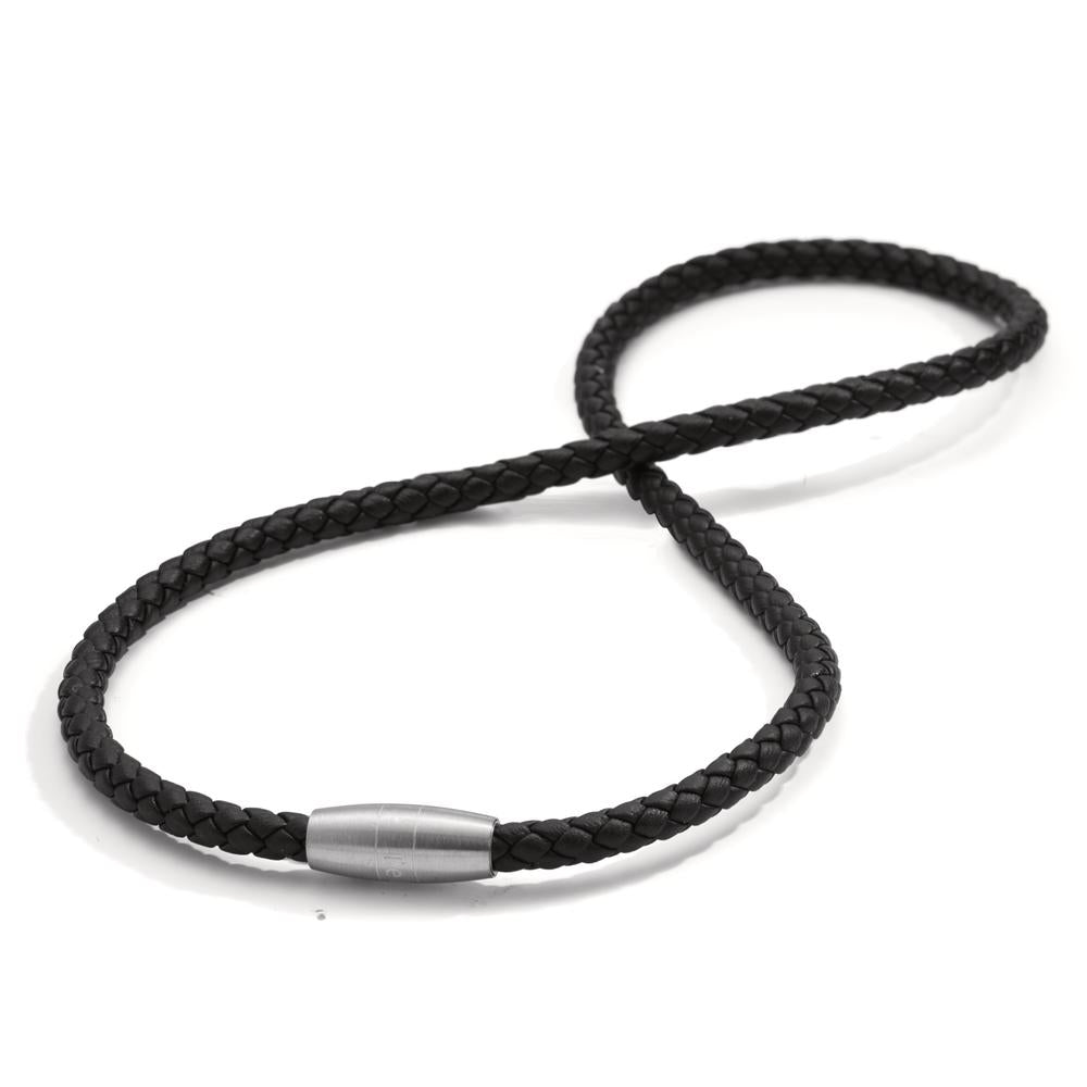 Collier Acier inoxydable, Cuir 45 cm Ø5.5 mm