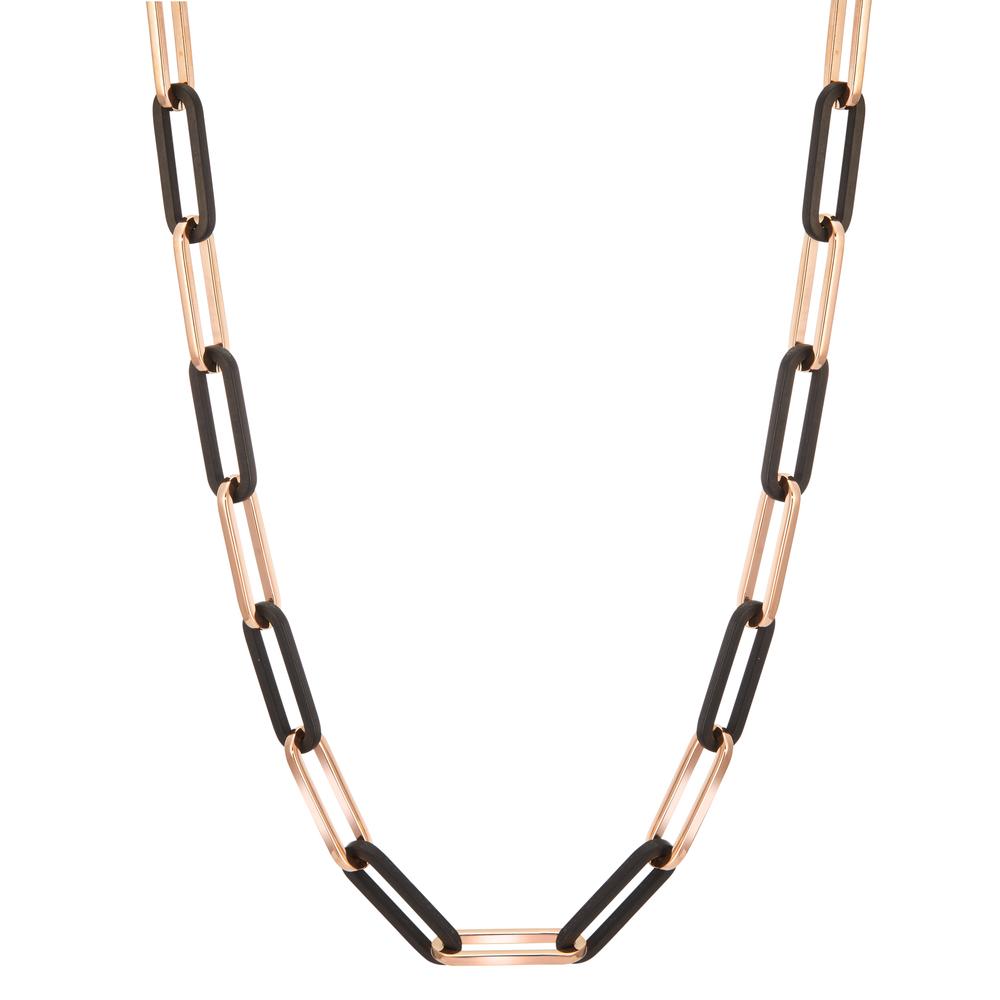 Collier Acier inoxydable, Carbone rosé PVD 45-48 cm