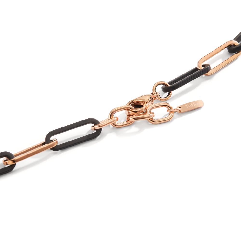 Collier Acier inoxydable, Carbone rosé PVD 45-48 cm