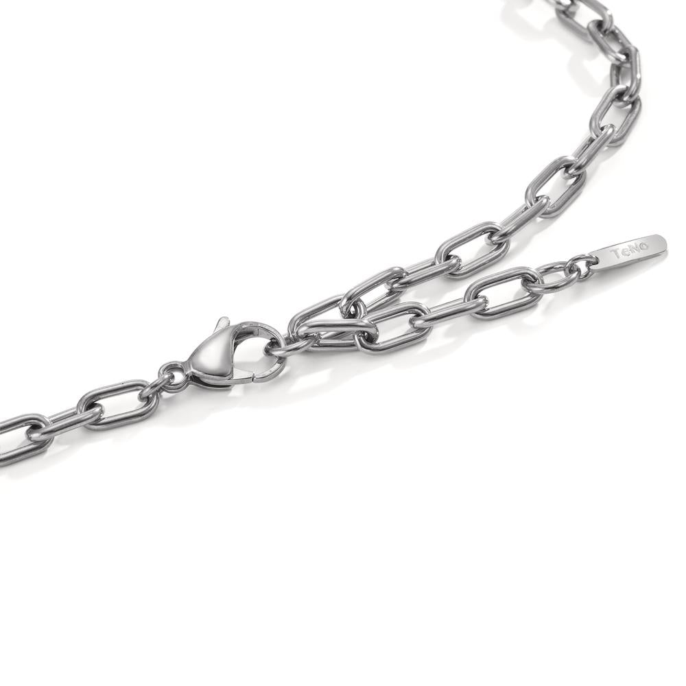 Collier Soho Silver aus Edelstahl mit Carbon verstellbar