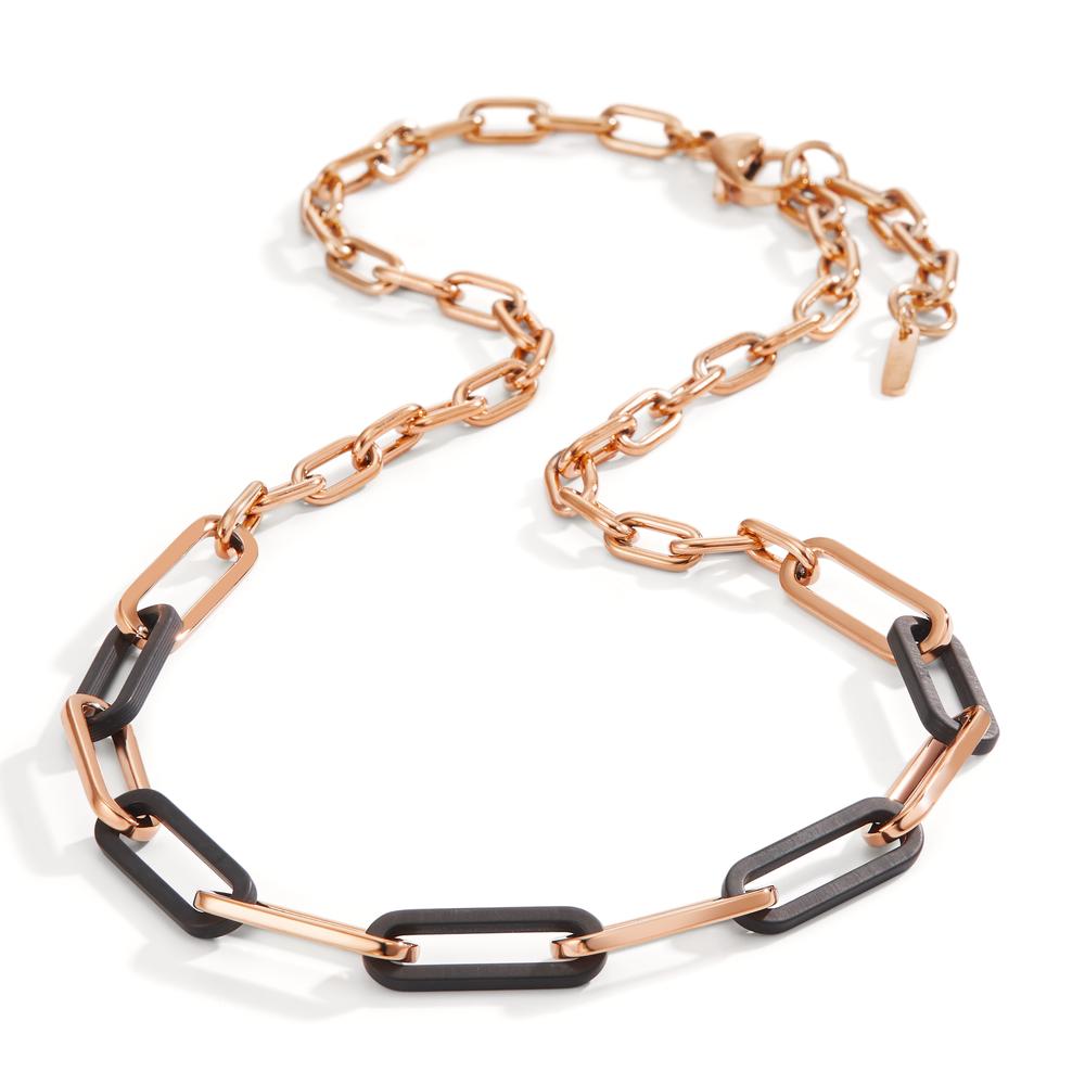 Collier Soho Rosé aus Edelstahl mit Carbon verstellbar