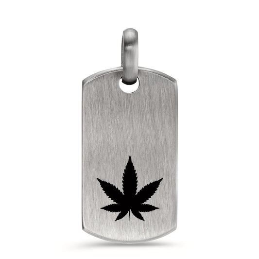 Pendentif Acier inoxydable Émaillé Cannabis