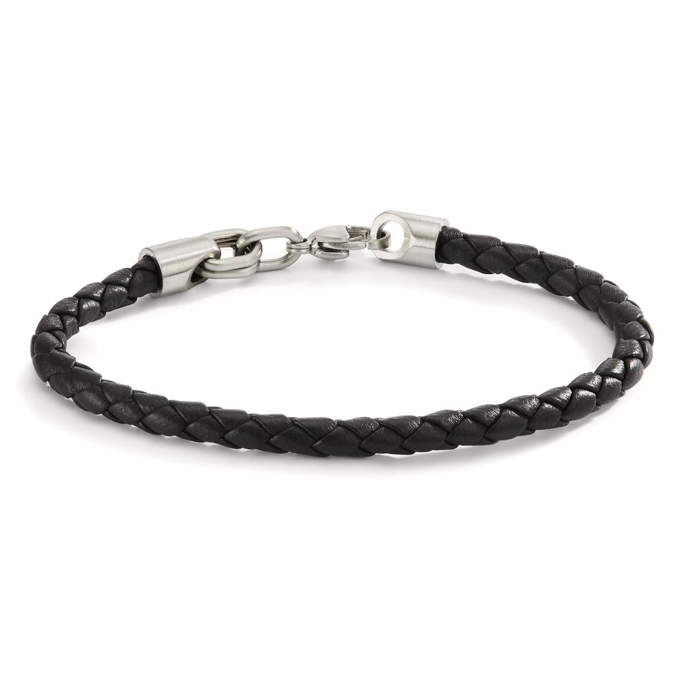 Bracelet Acier inoxydable, Cuir 19 cm Ø5 mm