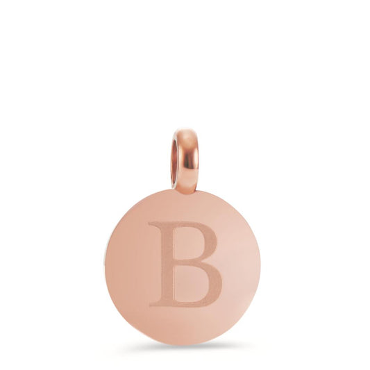 Coin-Anhänger Buchstabe B Edelstahl rosé IP Ø11 mm