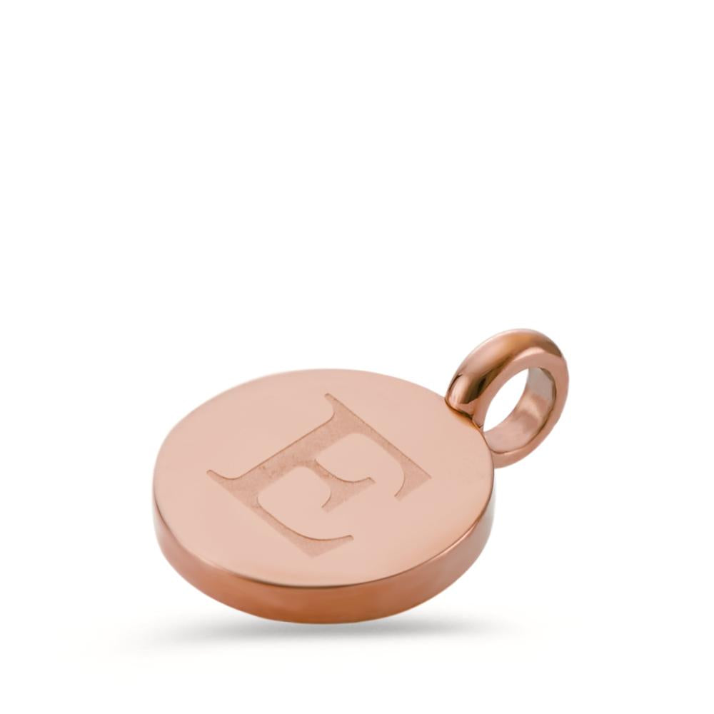 Coin-Anhänger Buchstabe E Edelstahl rosé IP Ø11 mm