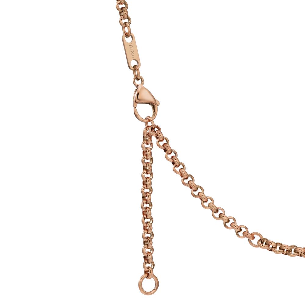 Collana Acciaio inossidabile rosa rivestimento IP 45-50 cm Ø4 mm