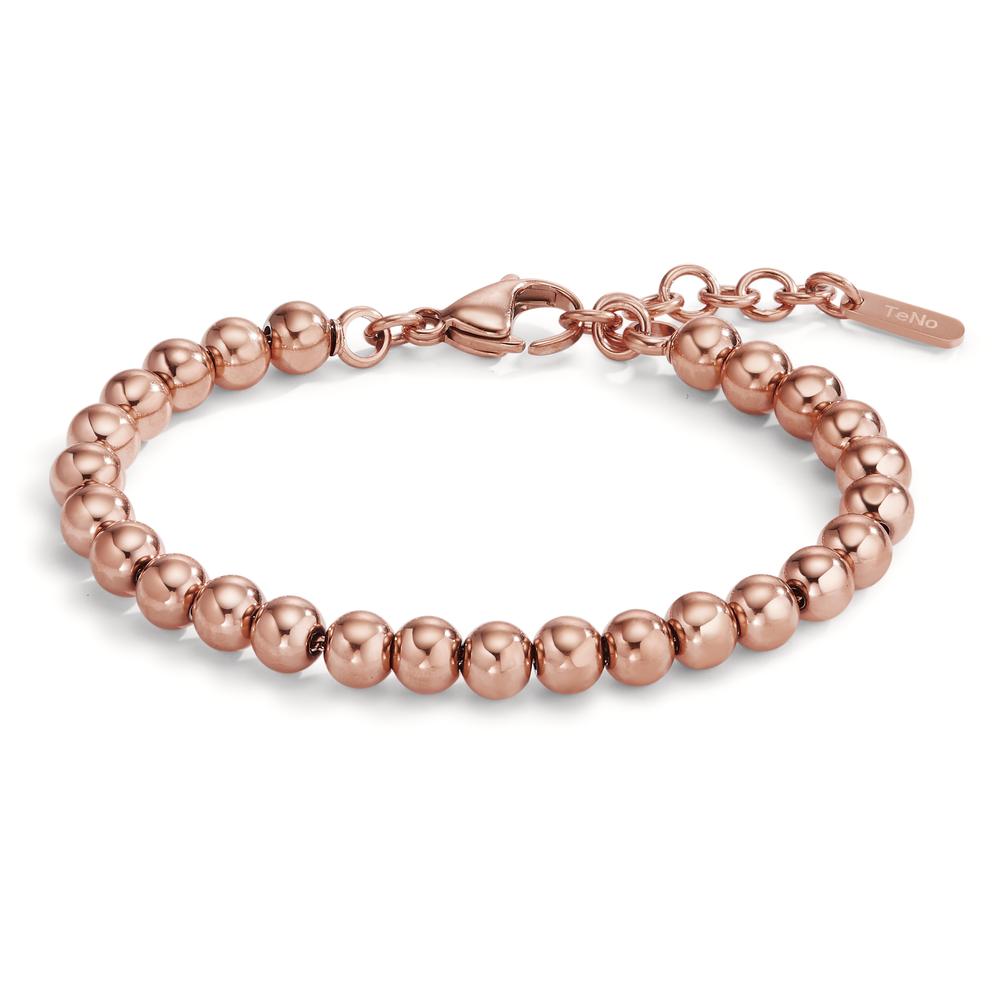 Bracciale Acciaio inossidabile rosa rivestimento IP 16.5-19.5 cm Ø6 mm