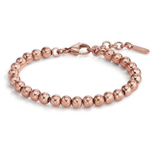 Bracciale Acciaio inossidabile rosa rivestimento IP 16.5-19.5 cm Ø6 mm