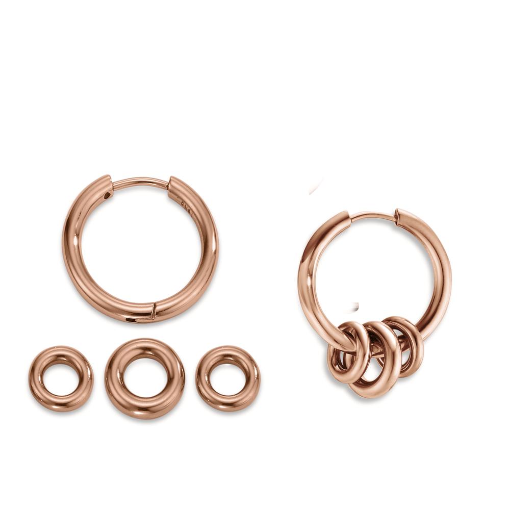 Creolen Set Loop Rosé aus Edelstahl Ø21mm