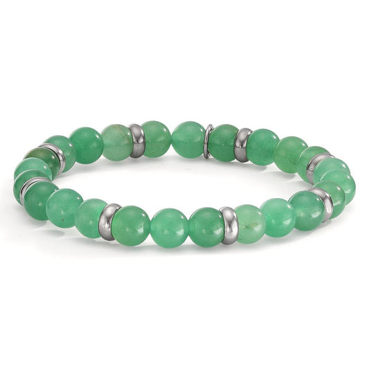 Bracciale Acciaio inossidabile Quarzo verde 21 cm Ø8.5 mm