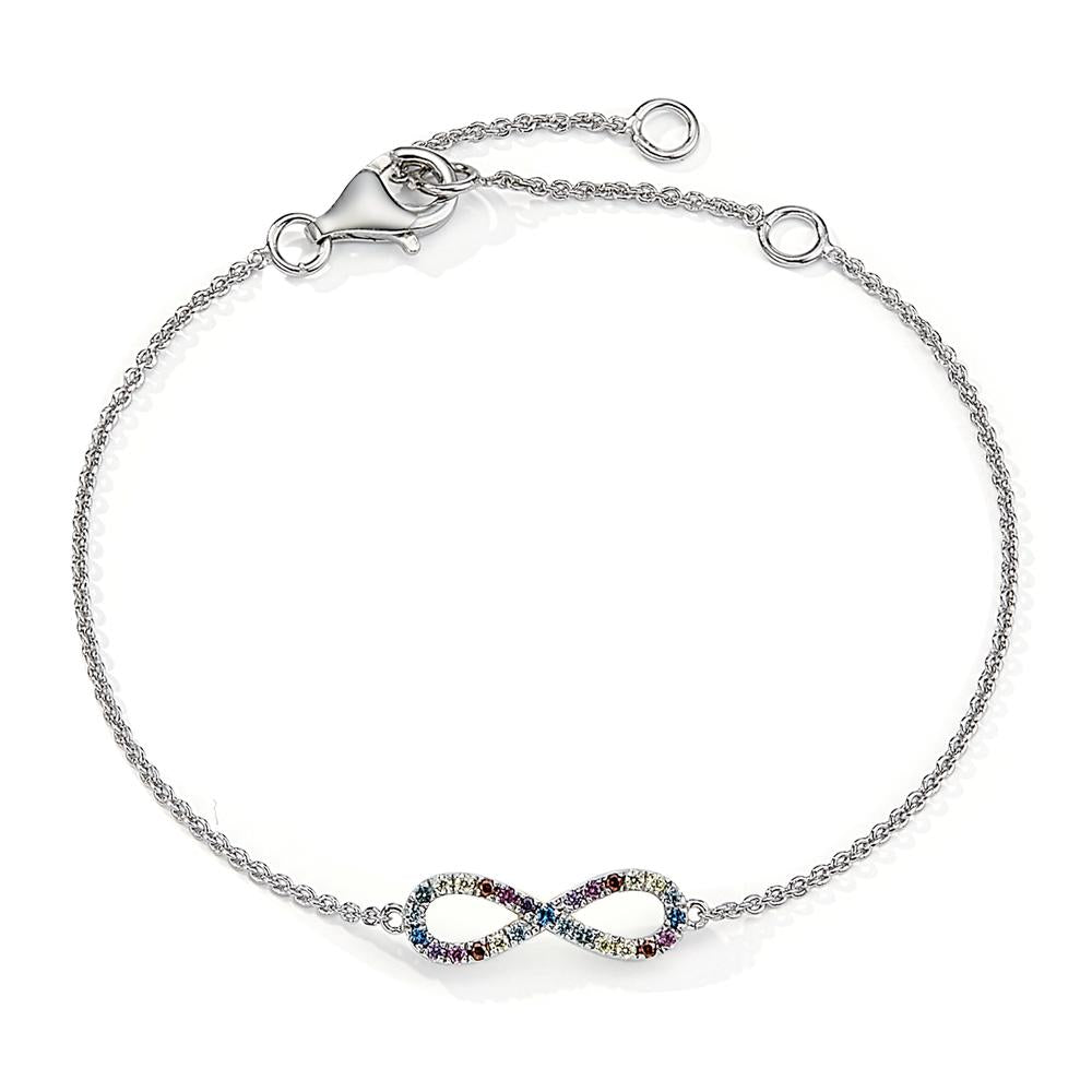 Armband Silber rhodiniert Infinity verstellbar