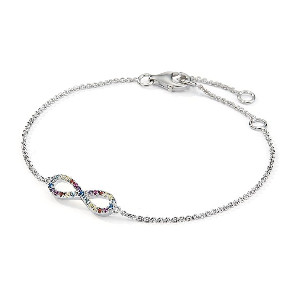 Bracelet Argent Rhodié Infini 14-18 cm