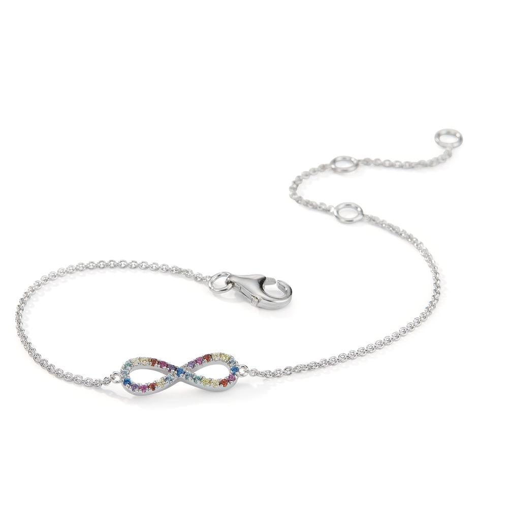 Bracelet Argent Rhodié Infini 14-18 cm