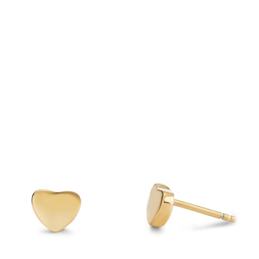 Clous d'oreilles Acier inoxydable jaune PVD Coeur Ø6 mm