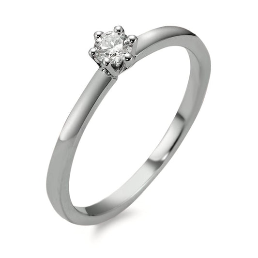 Bague solitaire Platine 950 Diamant 0.15 ct, w-si