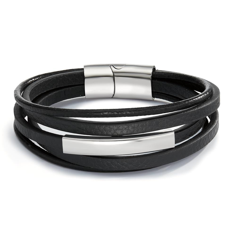 Bracelet Cuir, Acier inoxydable 21 cm