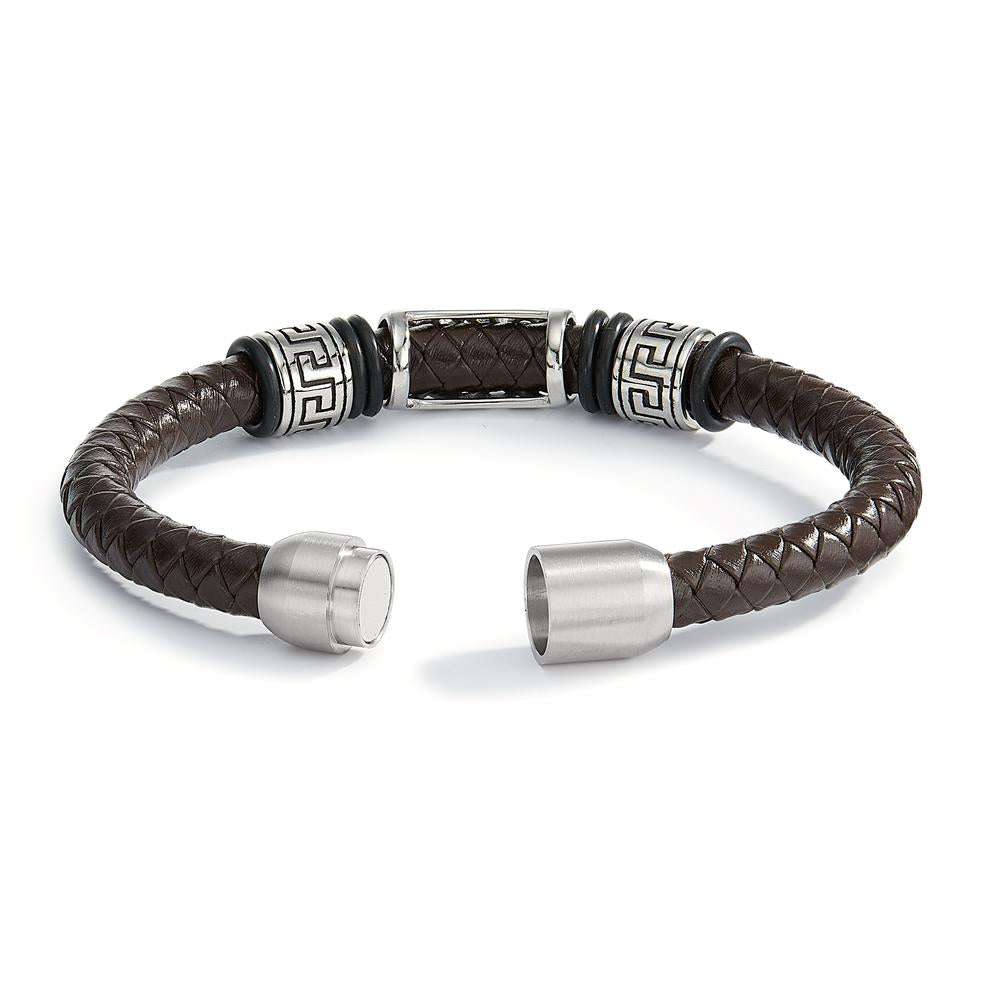 Bracciale Acciaio inossidabile, Pelle 21 cm Ø8.5 mm