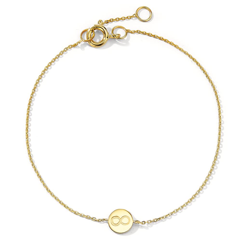 Bracelet Or jaune 14K Infini 17-19 cm