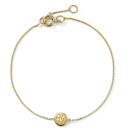 Bracelet Or jaune 14K Arbre de la vie 17-19 cm