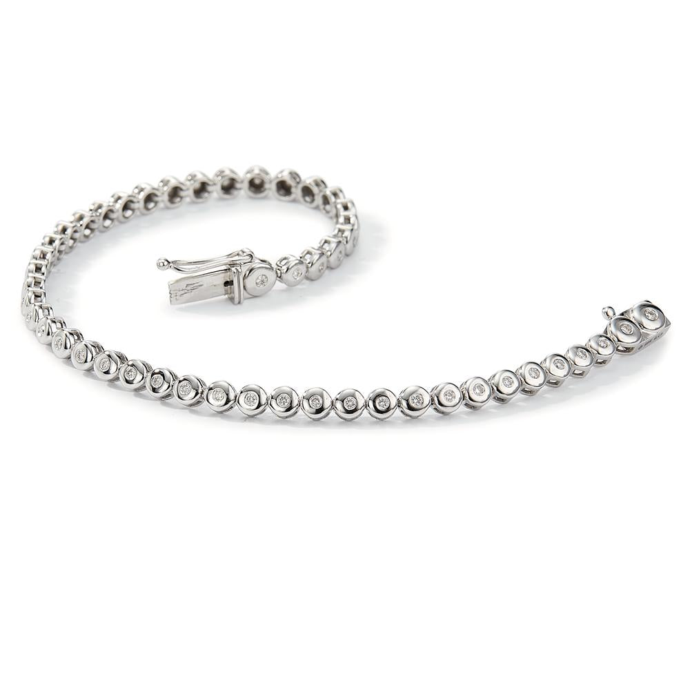 Bracciale Oro bianco 585/14 kt Diamante 0.48 ct, 48 pietra, w-si 18 cm