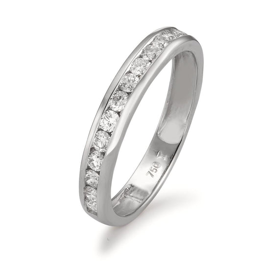 Bague d'éternité Or blanc 18K Diamant 0.51 ct, 15 Pierres, w-si