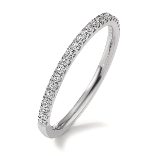 Bague d'éternité Or blanc 18K Diamant 0.165 ct, 23 Pierres, w-si