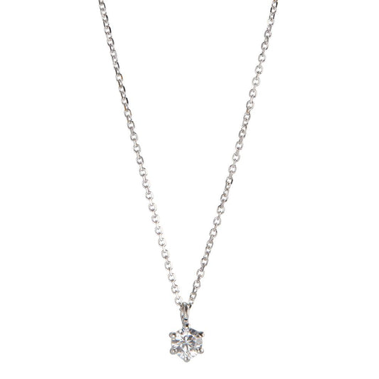 Collier 375/9 K Weissgold Zirkonia verstellbar