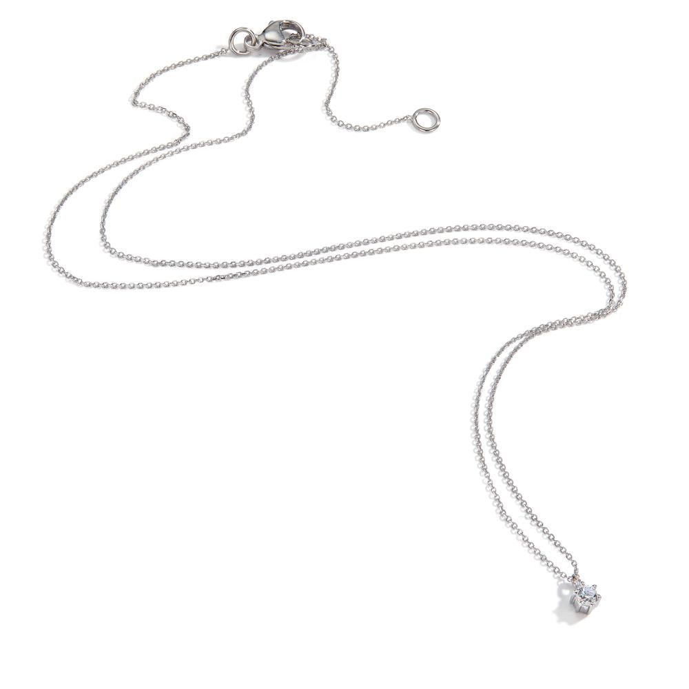 Collana Oro bianco 375/9K Zirconia 42-45 cm