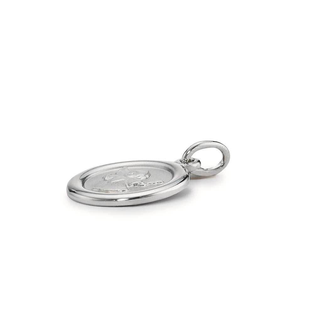 Pendentif Argent Rhodié Ange gardien Ø12 mm