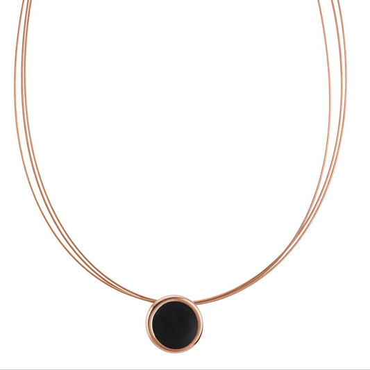 Collier Acier inoxydable rosé PVD 42 cm Ø13 mm