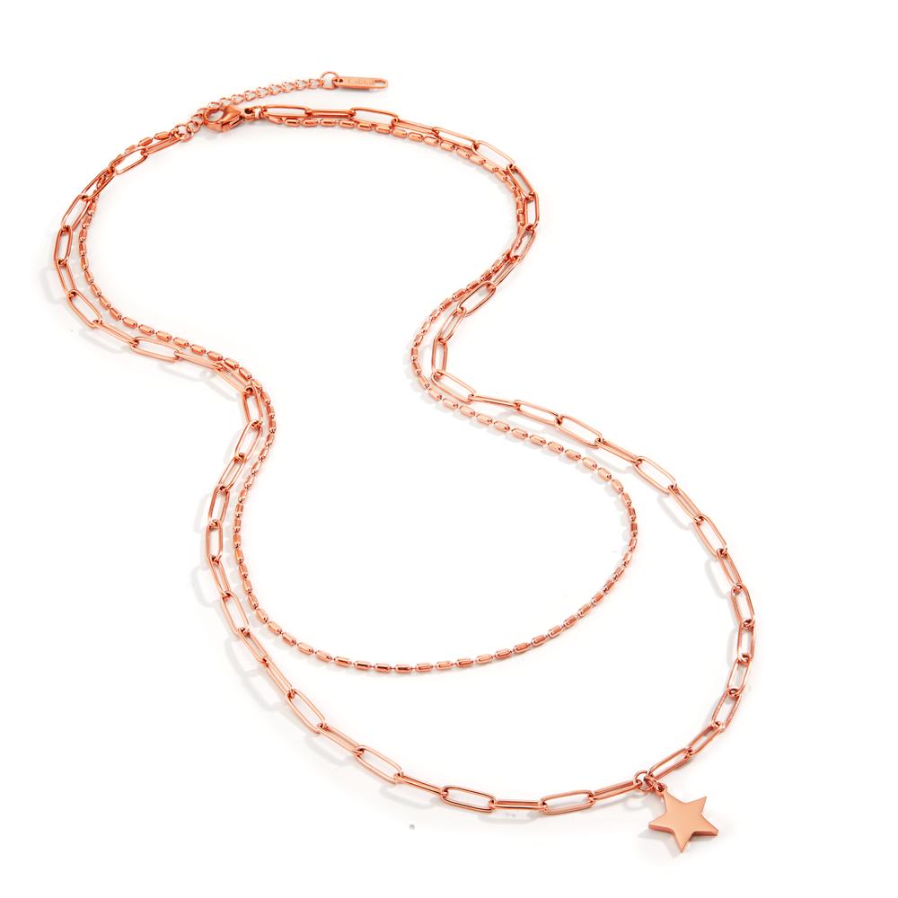 Collier Acier inoxydable rosé PVD Étoile 42-45 cm