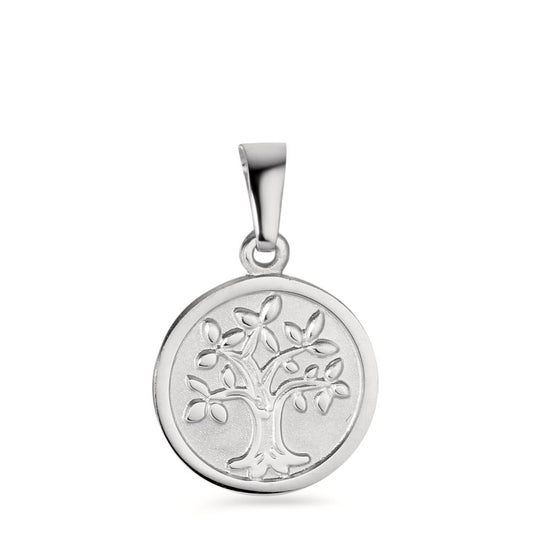 Pendentif Or blanc 18K Arbre de la vie Ø12 mm