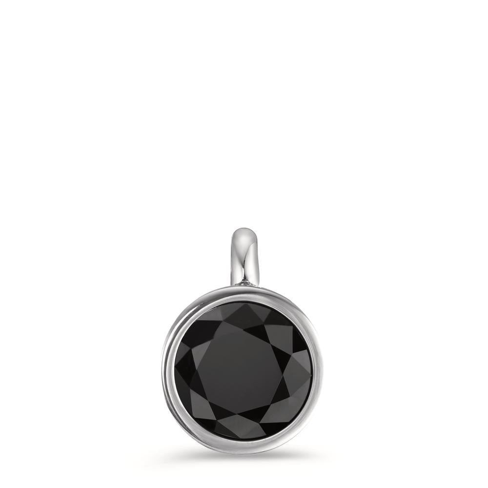 Charm-Anhänger Joy Edelstahl mit Zirkonia Ultra Black, Ø9.5mm