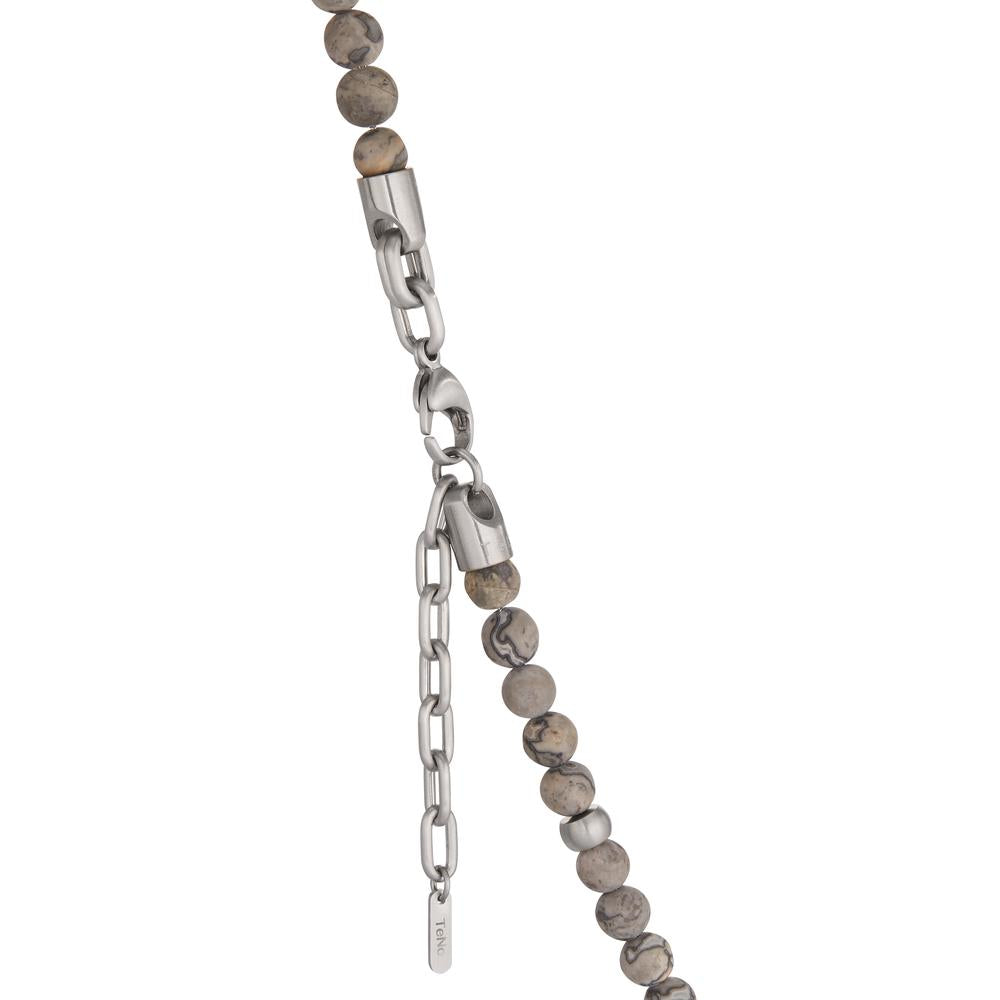 Collana Acciaio inossidabile Diaspro 72 pietra 50 cm Ø6.5 mm