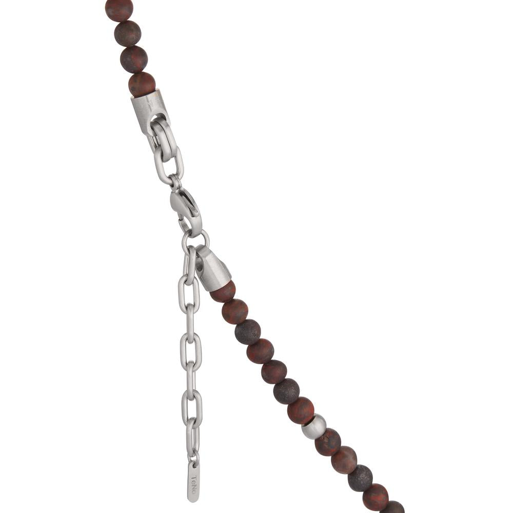 Collana Acciaio inossidabile Diaspro 76 pietra 50 cm Ø6.5 mm