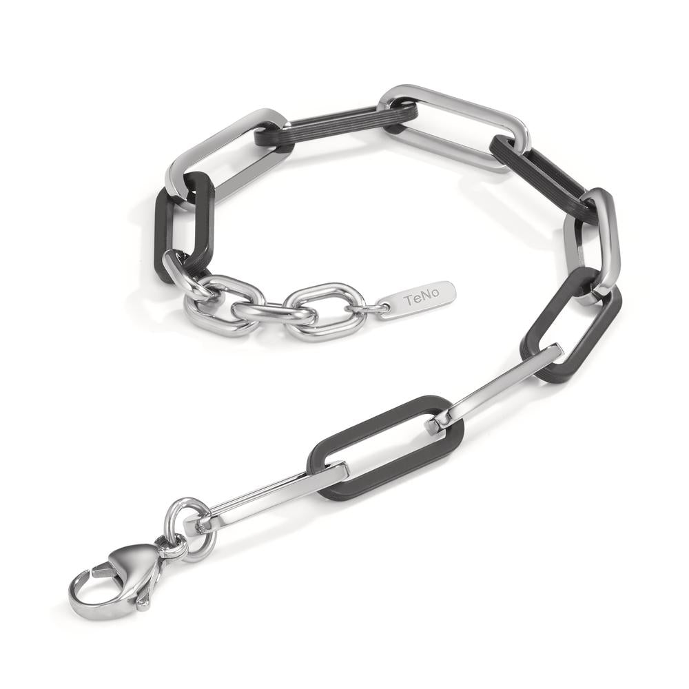 Bracciale Acciaio inossidabile, Carbonio 16.5-21 cm