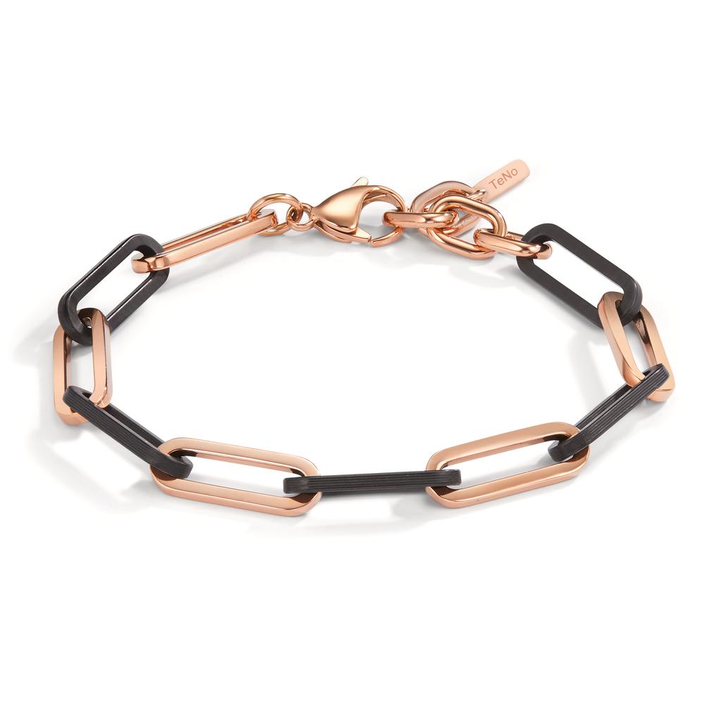 Bracelet Acier inoxydable, Carbone rosé PVD 16.5-21 cm