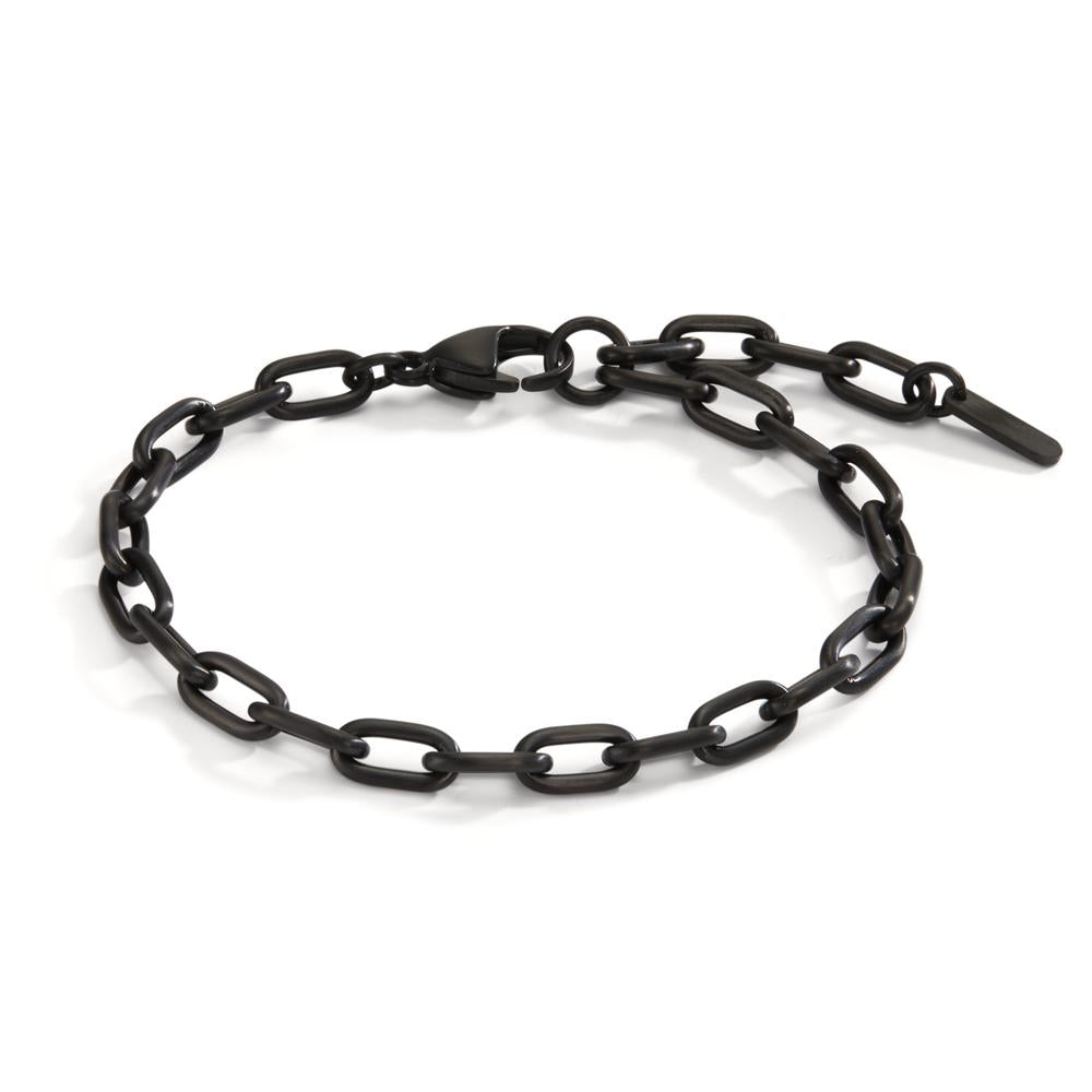 Bracciale Acciaio inossidabile nero rivestimento IP 17.5-21 cm