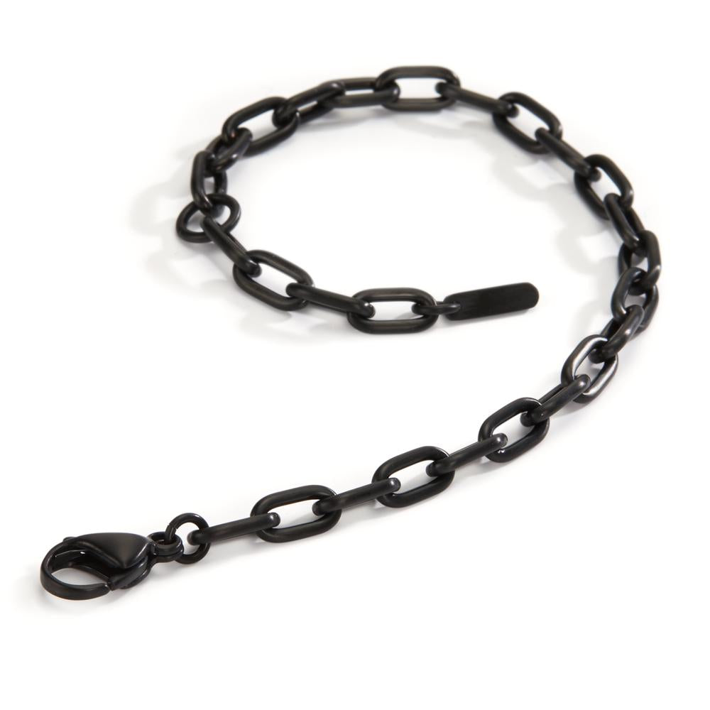 Bracelet Acier inoxydable noir PVD 17.5-21 cm