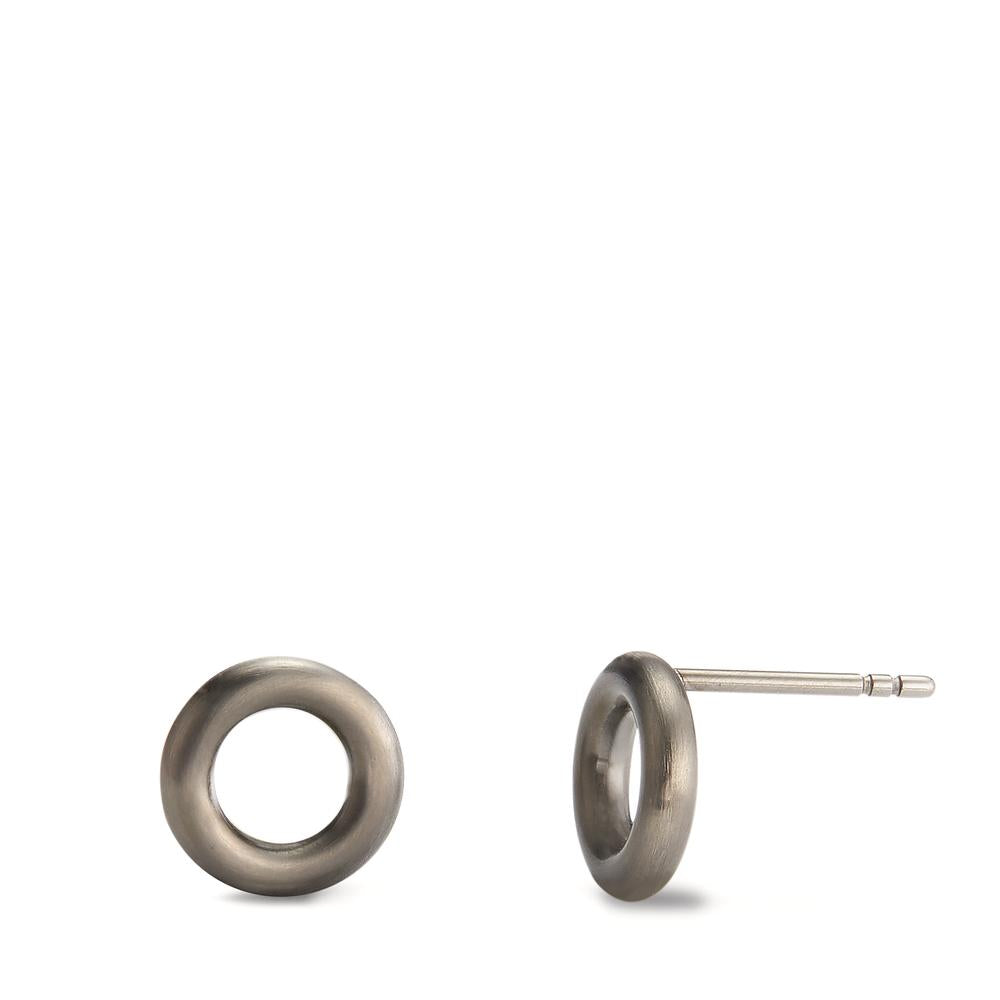 Clous d'oreilles Acier inoxydable noir PVD Ø10 mm